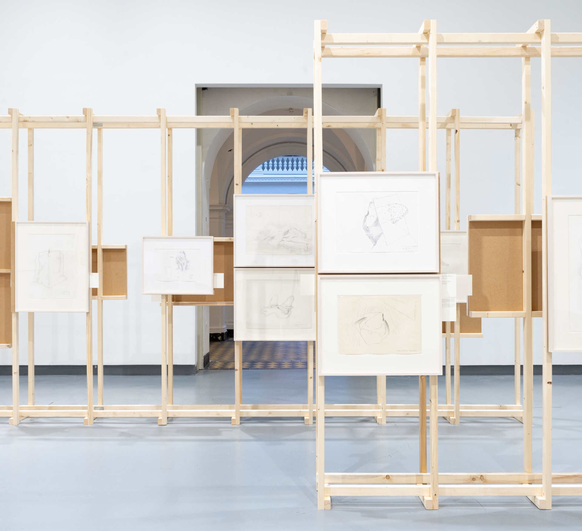 Installationsansicht Maria Lassnig: Über die Präzision der Gefühle / On the Precision of Feelings, HGB Galerie, 2023